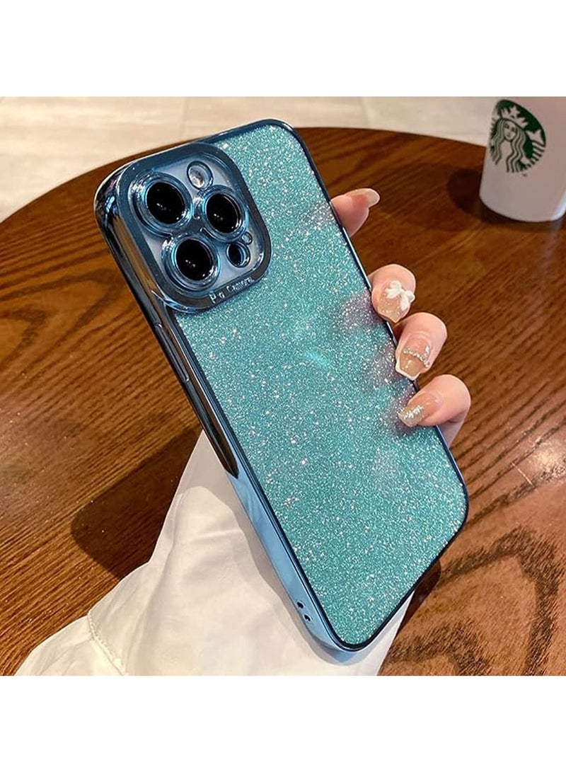iPhone 15 Pro Case Cover For Women Girls Glitter Luxury Flexible Plating Shockproof Full Camera Lens Protective Protection Accessories Phone Back Cover For 15 Pro Luxurious