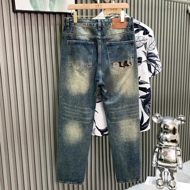 Unisex Classic Denim Jeans Loose Fit Daily Outdoor Wear - Image 3