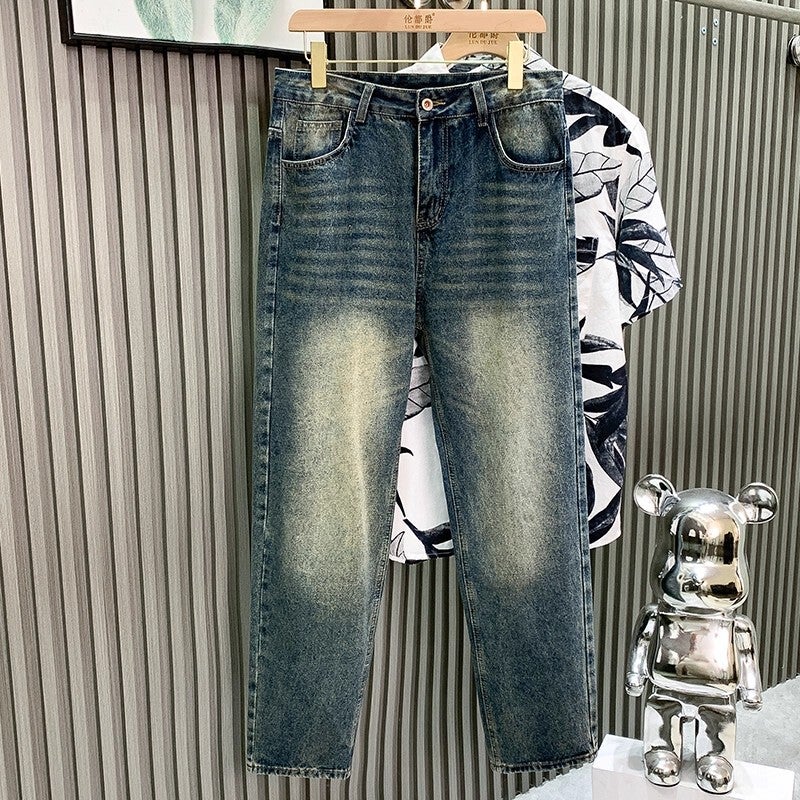 Unisex Classic Denim Jeans Loose Fit Daily Outdoor Wear - Image 1