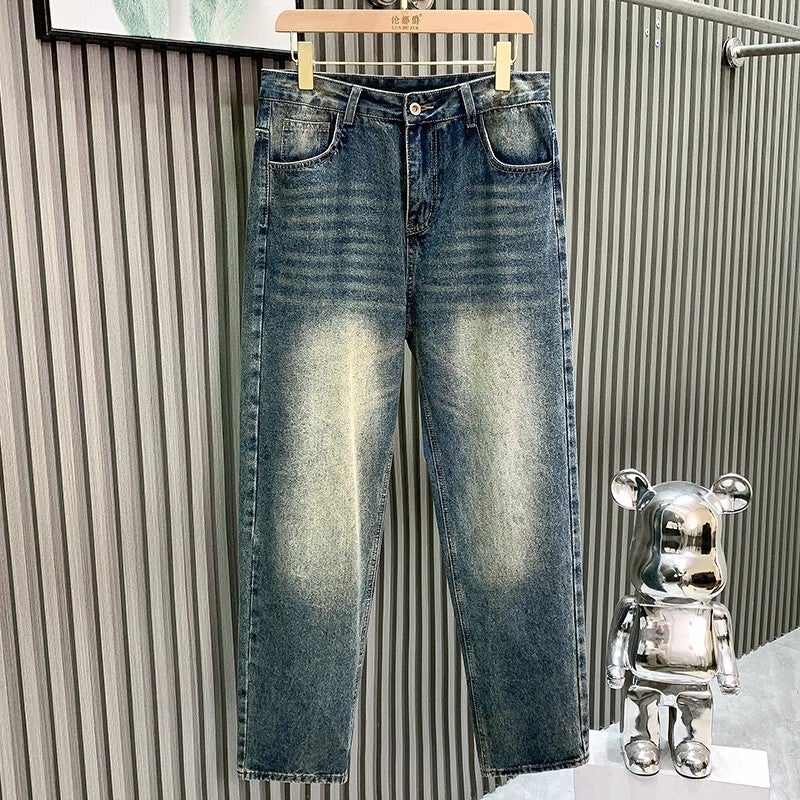 Unisex Classic Denim Jeans Loose Fit Daily Outdoor Wear - Image 5