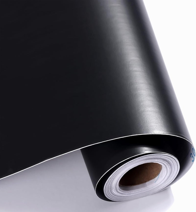 HOME13 Vinyl Wrap Self Adhesive Wrap for Car & Bike Waterproof Vinyl Wrap Sheet Sticker & Decal Roll Film Air Release (12'x'178 Inch, Black_Matte) - Image 1