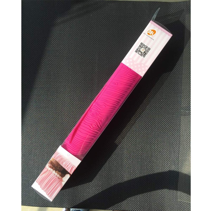 AK ART KITCHENWARE Woodgrain Fondant Impression Mat Silicone Cake Lace Mold Cake Texture Mat Pink BLM-23 - Image 4