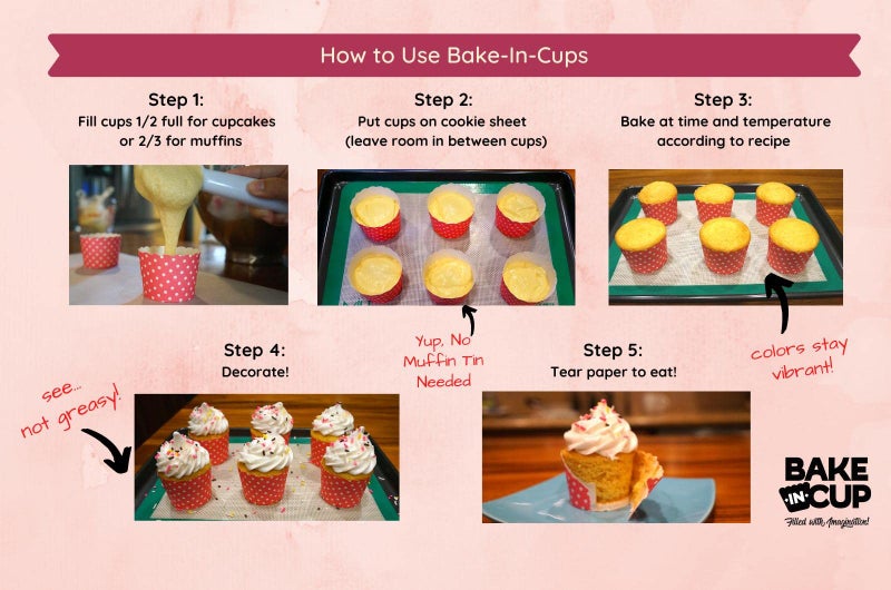 BAKE-IN-CUP Paper Baking Cups (Polka Dots), Greaseproof Disposable Cupcake Liners (Chocolate Brown, Large Cups (50-Pack)) - Image 4