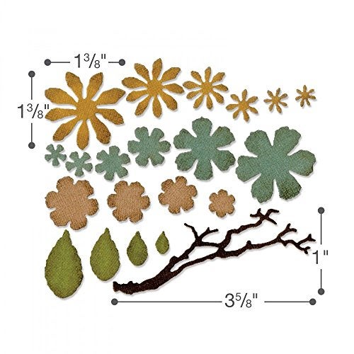 Sizzix, Multi Color, Thinlits Die Set 661806, Tattered Florals by Tim Holtz, 21 Pack, One Size (SIZ661806) - Image 3