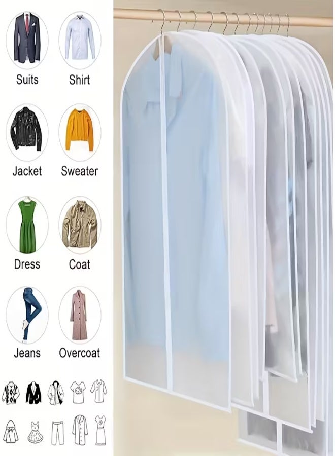 20-Pack Transparent Garment Bags with Zipper Closure (60×80cm / 60×100cm / 60×120cm / 60×140cm) – Clear Plastic Hanging Clothes Covers for Closet Storage, Dust-Proof Wardrobe Organizers for Dresses, Suits, Coats  Gowns - Image 3