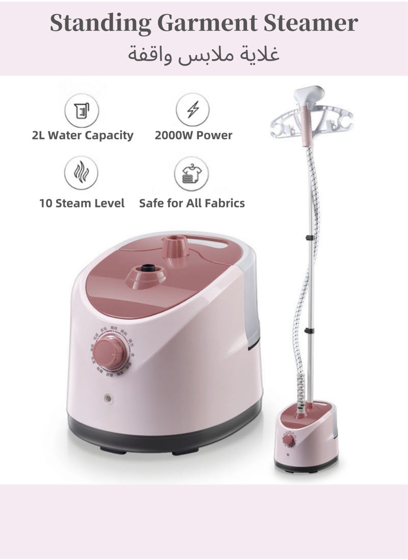 NoorHome Professional Garment Steamer Iron with Ironing Board, 2000w Standing Steamer for Clothes, 10 Level Steam Adjustment, 2L Water Tank, 26s Fast Steam，Free adjustment height  - Image 2
