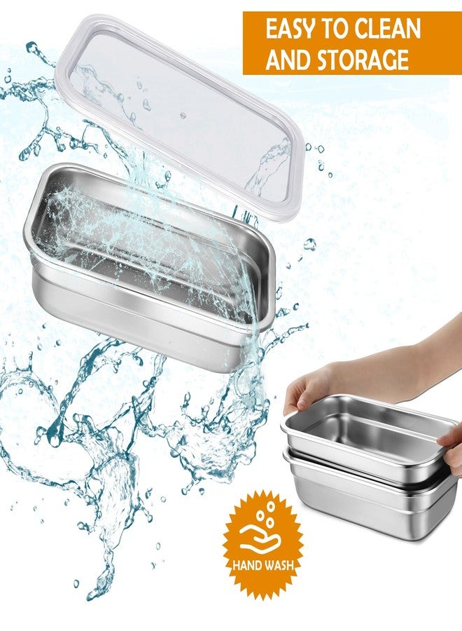 Suttmin 8 Pcs 304 Stainless Steel Food Storage Containers with Lid Hotel Pans for Kitchen Home Catering Food Prep Restaurant Buffet Hotel(2.5 Inch Deep) - Image 3
