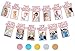 PartyHooman 1st Birthday Photo Banner for Baby from Newborn to 12 Months 1st Birthday Decorations Girl Monthly Milestones Garland 1 Year Old First Photo Banner Prestrung with Frame Rose Gold - Image 3