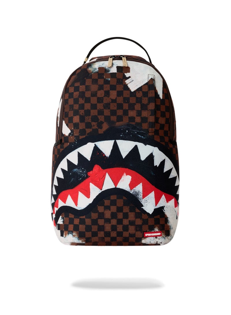 SPRAYGROUND SHARKS IN PARIS COTTON CANVAS PAINTED DLX-BACKPACK - Image 1