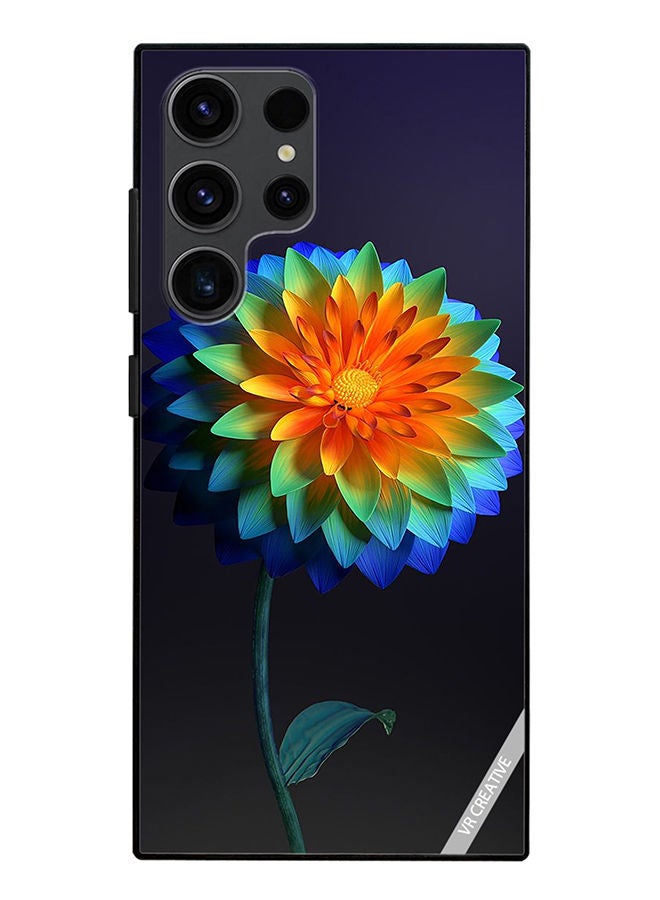 VR CREATIVE Protective Case Cover For Samsung Galaxy S23 Ultra 5G Flower Design Multicolour - Image 1