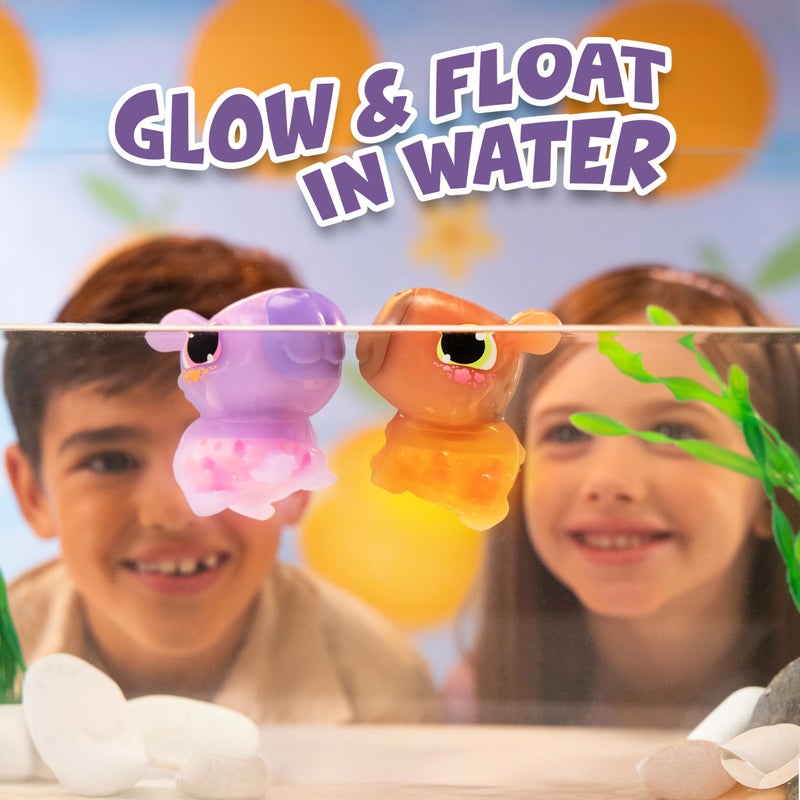 Animagic Let's Glo Capybara Purple | Squishy Water Toy Floats and Glows | Ages 4+ - Image 2