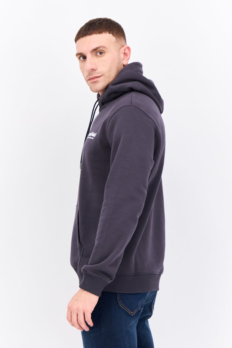 Penfield Men Hooded Brand Logo Long Sleeve Sweatshirt, Dark Grey - Image 2