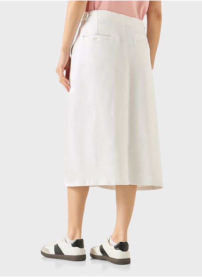 Lee Cooper Denim Button Clouser Skirt  - Image 2