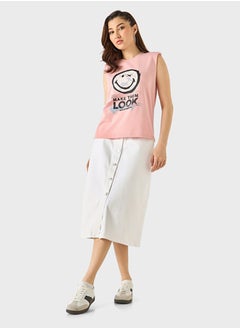 Lee Cooper Denim Button Clouser Skirt  - Image 4
