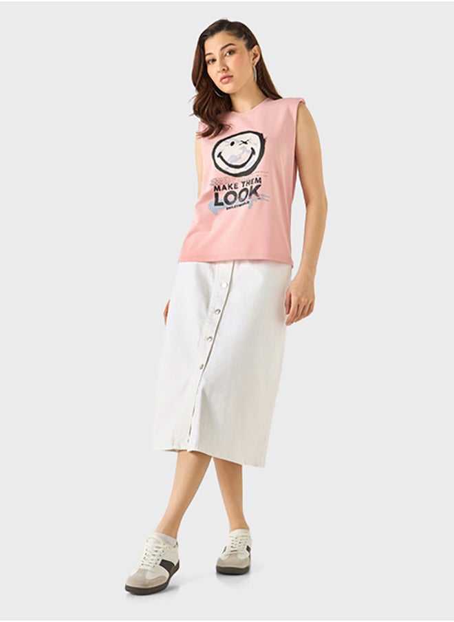Lee Cooper Denim Button Clouser Skirt  - Image 4