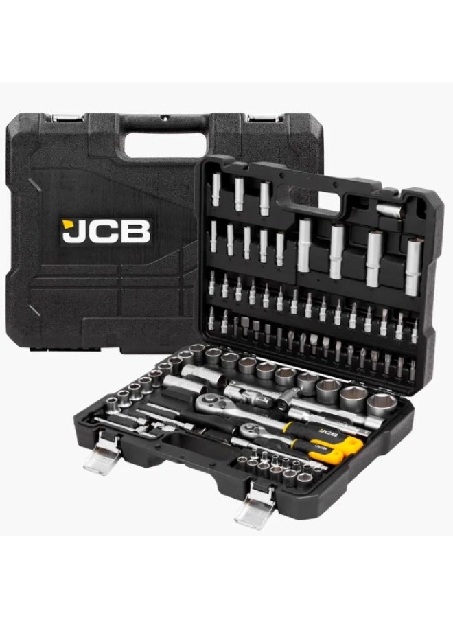 جيه سي بي طقم أدوات JCB مكون من 94 قطعة بمقاسات 1/4 و1/2 بوصة (4–32 مم) - Image 2