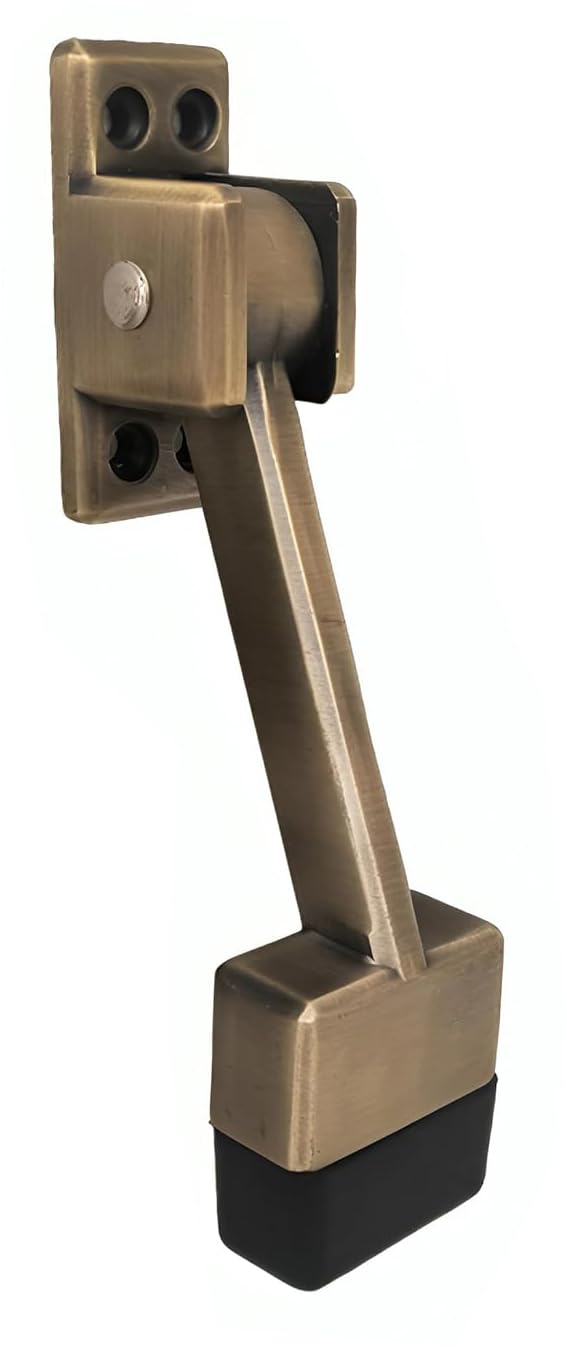 Zeetab Big 5inch Door Stopper Heavy Door Stop with Non Slip Rubber Tip Antique