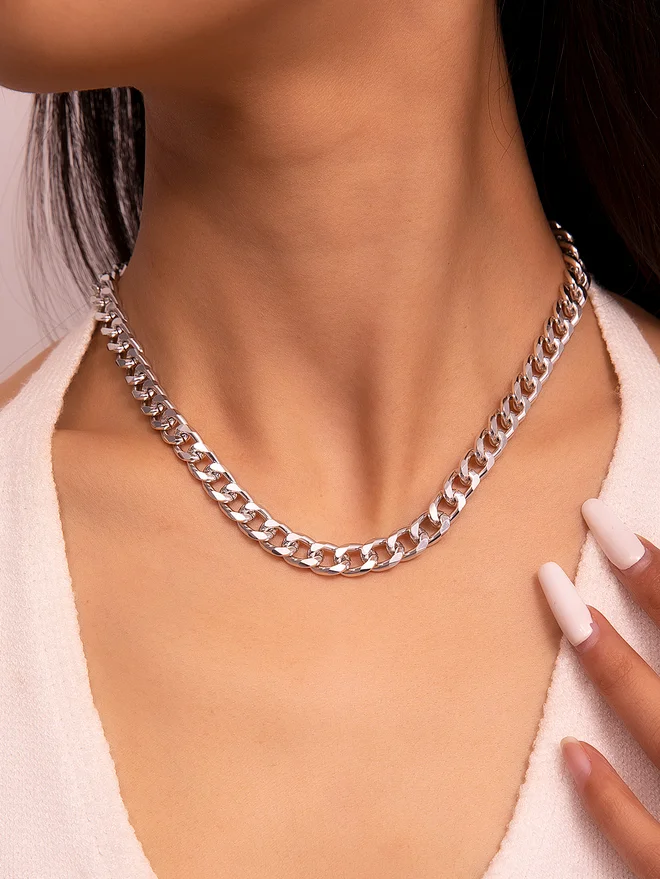 تايك تو Take Two Textured Chain Necklace