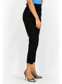Don't Call Me Jennyfer Women Regular Fit Solid Basic Pants, Black  - Image 3