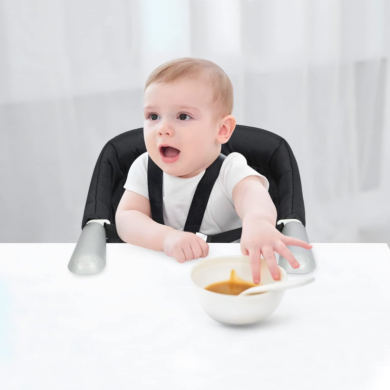 PandaEar Hook On High Chair| Portable Baby Travel Chair| Clip On Booster Seat for Dining (Black) - Image 4