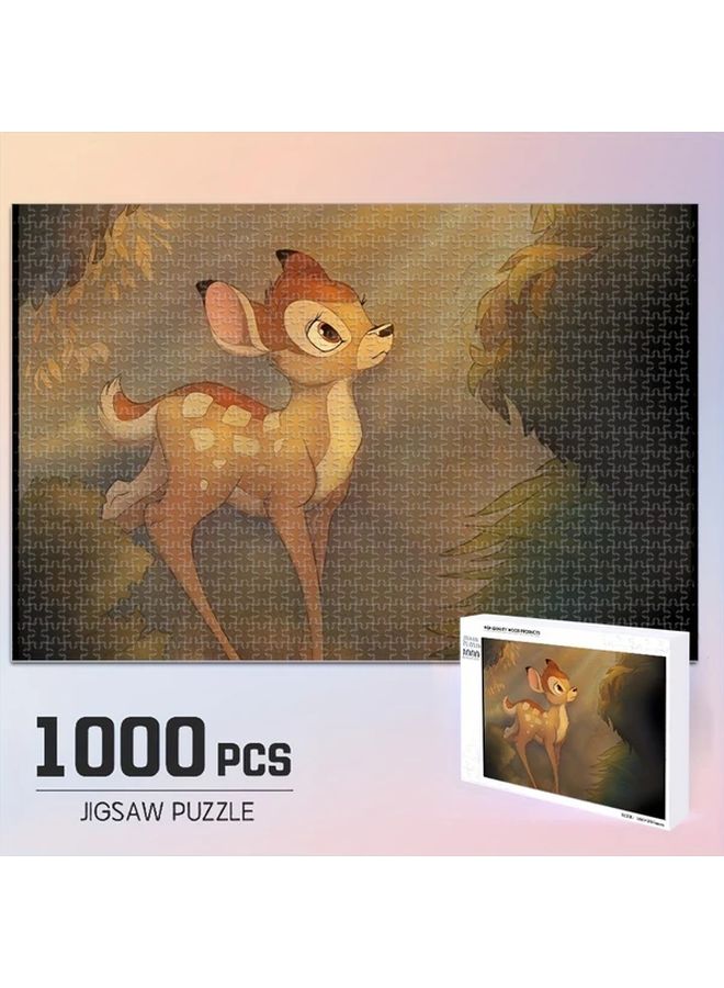 1000PCS Bambi Wooden Jigsaw Puzzle Mini Creative Toy Family Fun Games Wall Decoration - Image 1