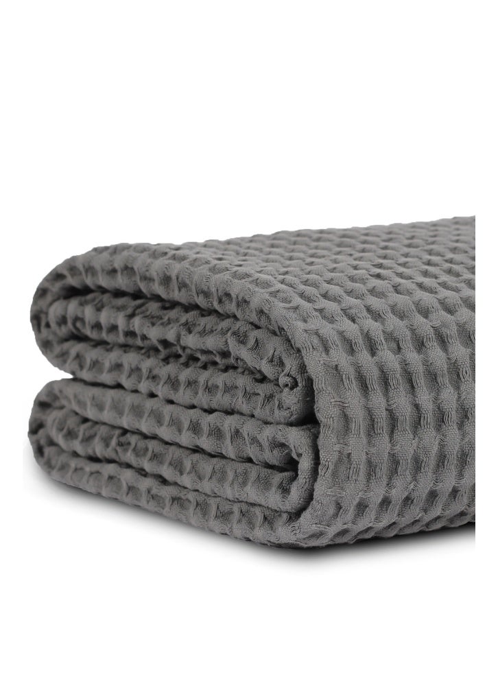 Nile Weave Elegant Egyptian Cotton Waffle Throw Blanket – ultra-soft, lightweight, and beautifully crafted. Enjoy luxurious comfort, breathable warmth, and timeless sophistication in any room. - Image 5