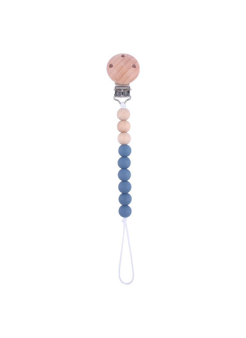 1 x 5 pcs Baby Soother Wooden Pacifier Clip Ink Blue