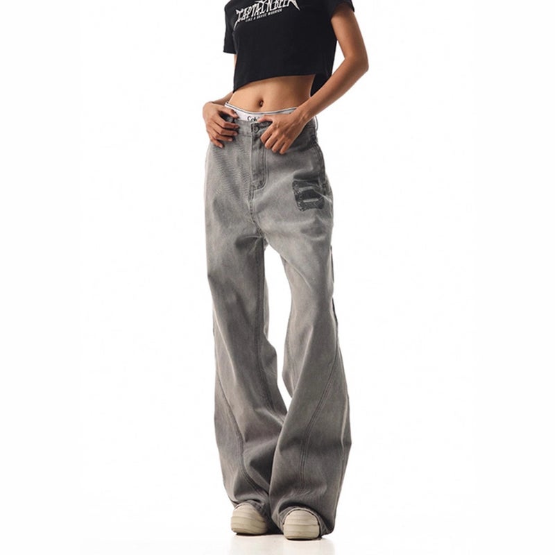 Unisex Classic Denim Jeans Loose Fit Daily Outdoor Wear - Image 3
