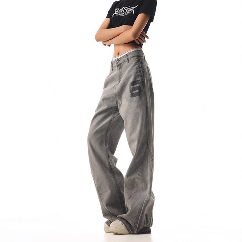 Unisex Classic Denim Jeans Loose Fit Daily Outdoor Wear - Image 2