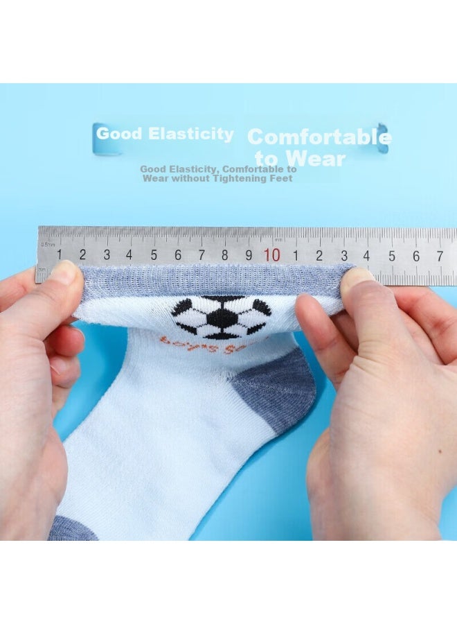 LANG SHA Langsha Children's Socks Boys Cotton Socks Spring And Summer Thin Girls Mesh Breathable Medium And Large Children's Students Cartoon Mid-tube Socks 6 Pairs Pack - Image 3