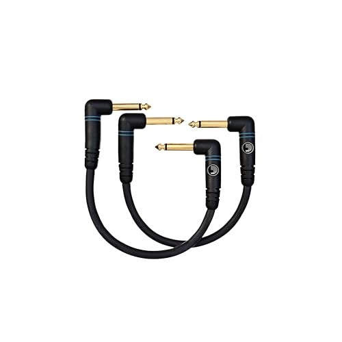 Planet Waves D’Addario Cable, 1/4", Black, 0.5 Feet (2-Pack) (PW-PRA-205) - Image 2