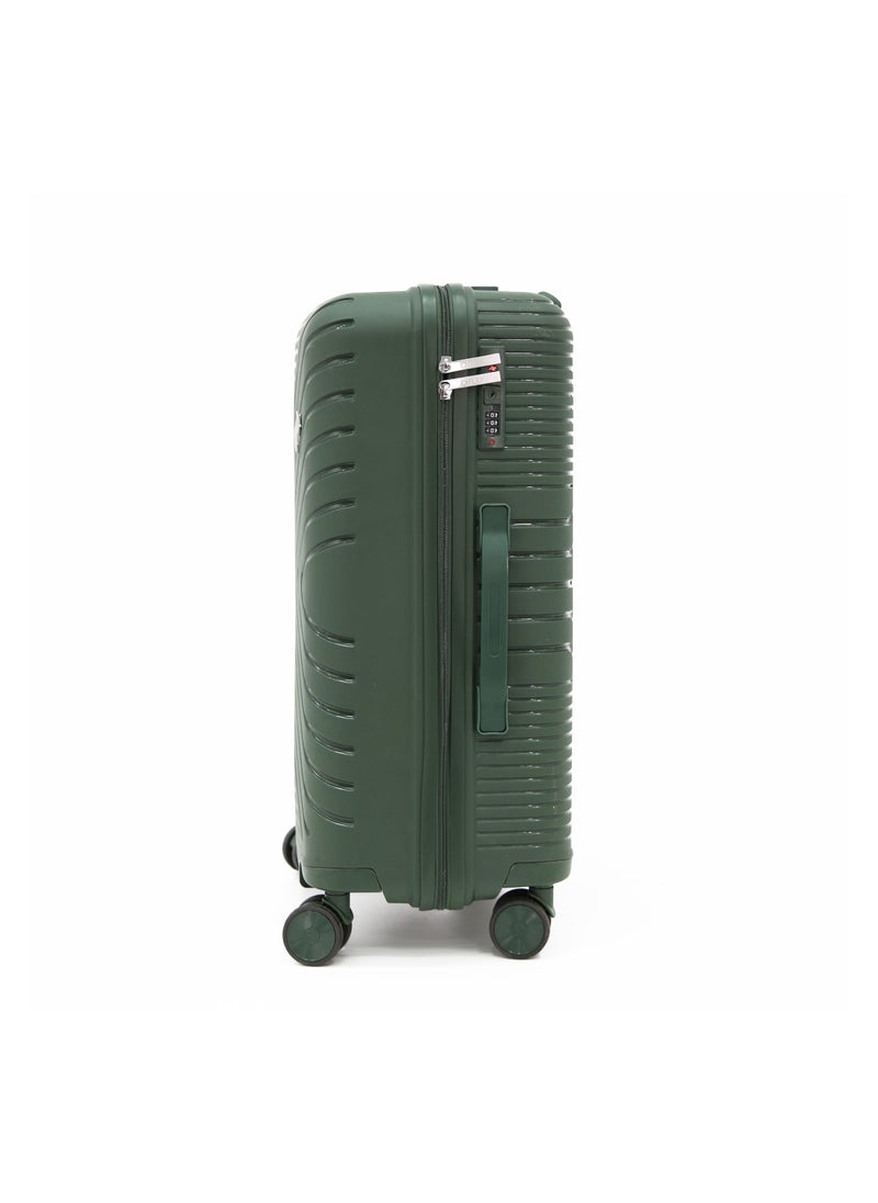 DILIXI - Unbreakable Hardshell PP Luggage Set with 8 Wheels Thick Shell Multi Layer PP 3 Piece Set, 20, 24, 28 Inch (Green) - Image 1