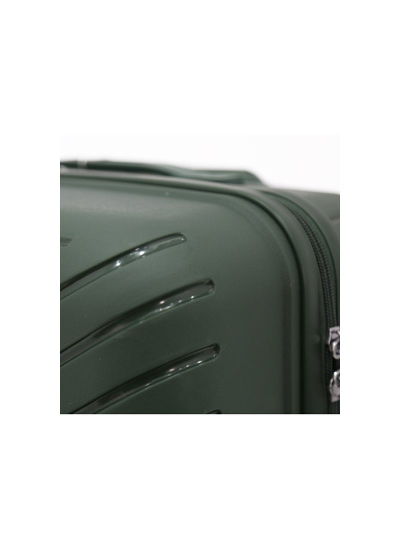DILIXI - Unbreakable Hardshell PP Luggage Set with 8 Wheels Thick Shell Multi Layer PP 3 Piece Set, 20, 24, 28 Inch (Green) - Image 1