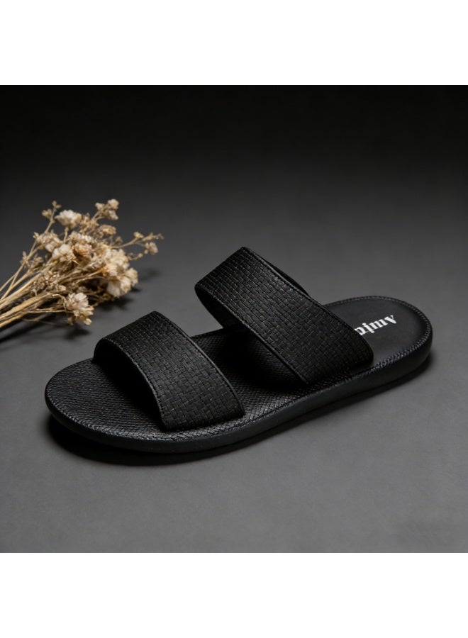 Men's Open Toe Outdoor Slides, Lightweight Breathable Non Slip Durable Summer Casual Slippers, Indoor Beach Pool Camping Daily Walking Shoes - Image 2