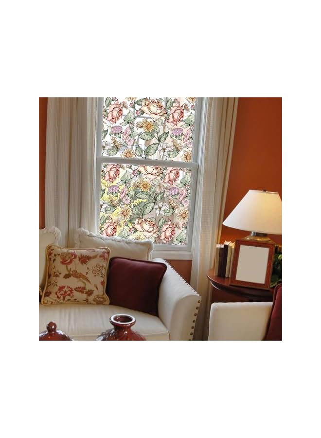 The Bros Window Privacy Film, Stained Glass Window Clings, Decorative Window Tinting Film for Home, Anti-UV Glass Window Film, 17.7 x 39.5 inches - Image 5