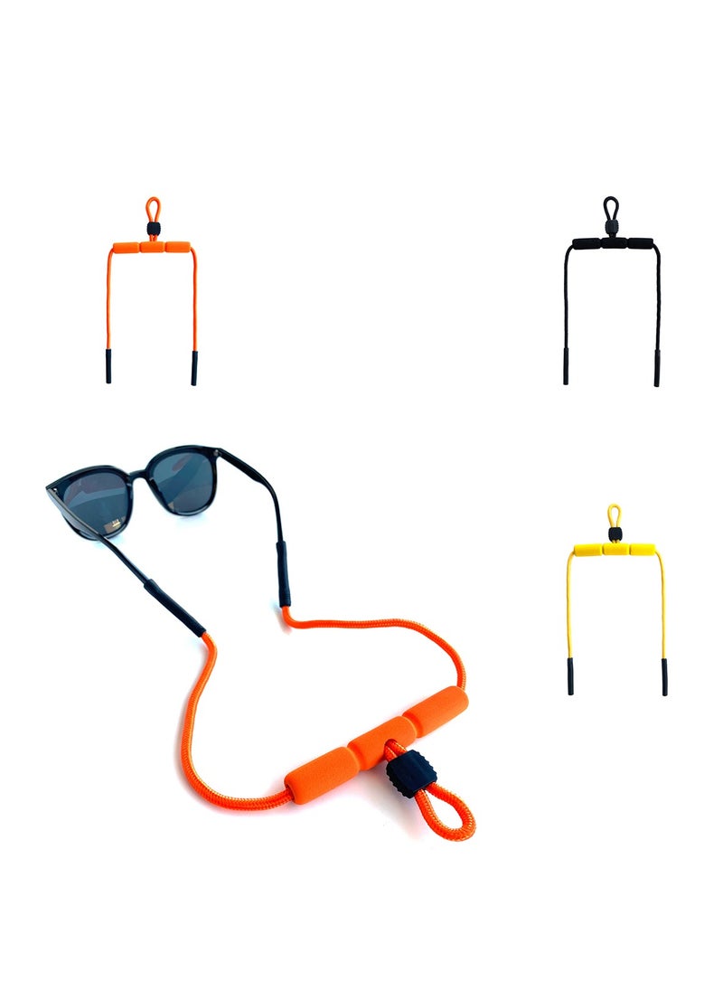 SYOSI - Floating Sunglass Straps Eyeglass Chain Eyewear Retainer Foam Eyeglass Holder Strap Sports Glasses Sunglass Keepers Cord Lanyard Durable Secure Soft for Men Women Water Sports Outdoor Adventures 3PCS - Image 1