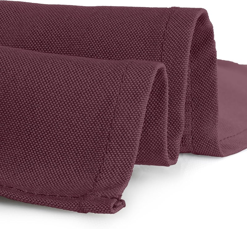 Gee Di Moda Square Tablecloth - 52 x 52 Inch Burgundy Table Cloth for Small Square or Round Tables - Heavy Duty Washable Fabric - for Buffet Table, Holiday Party, Dinner, Wedding & Baby Shower - Image 3