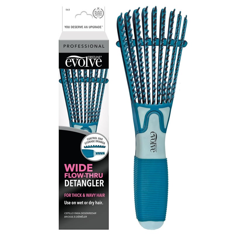 Evolve Wide FlowThru Detangler Teal