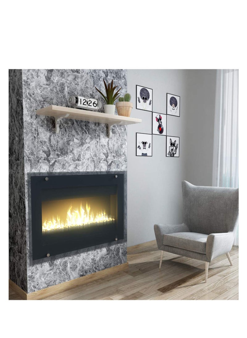 NIBEMINENT Self Adhesive Wallpaper Gray Marble Contact Paper Oilproof Waterproof for Kitchen Bathroom Peel and Stick Countertop PVC - Image 3