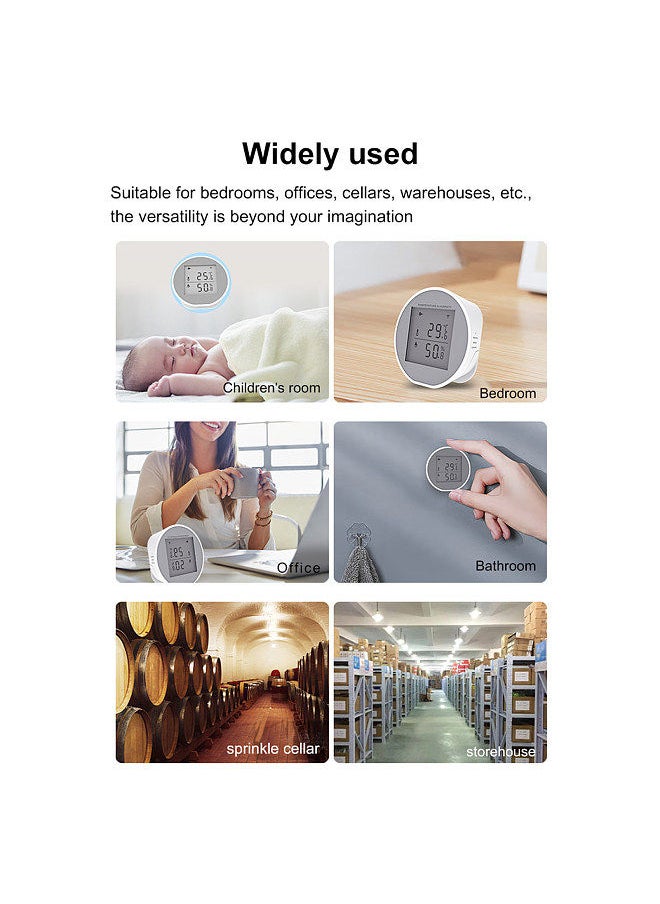 Generic - Smart WiFi Temperature Humidity Monitor Wireless Temperature Humidity Sensor TUYA APP Notification - Image 1