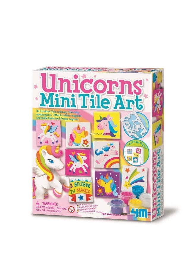 4m 4M Unicorns Mini Tile Art Set  - Image 1