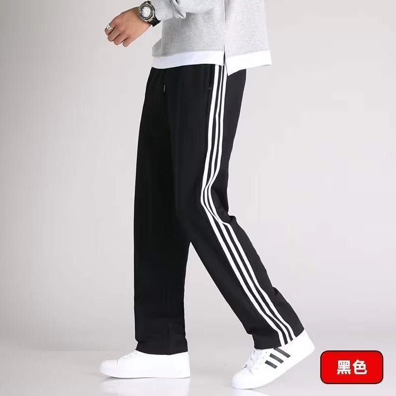 Spring Autumn Mens Sweatpants Loose-fit Straight-leg Casual Pants Three-pocket School Uniform Pants Versatile Trendy Green