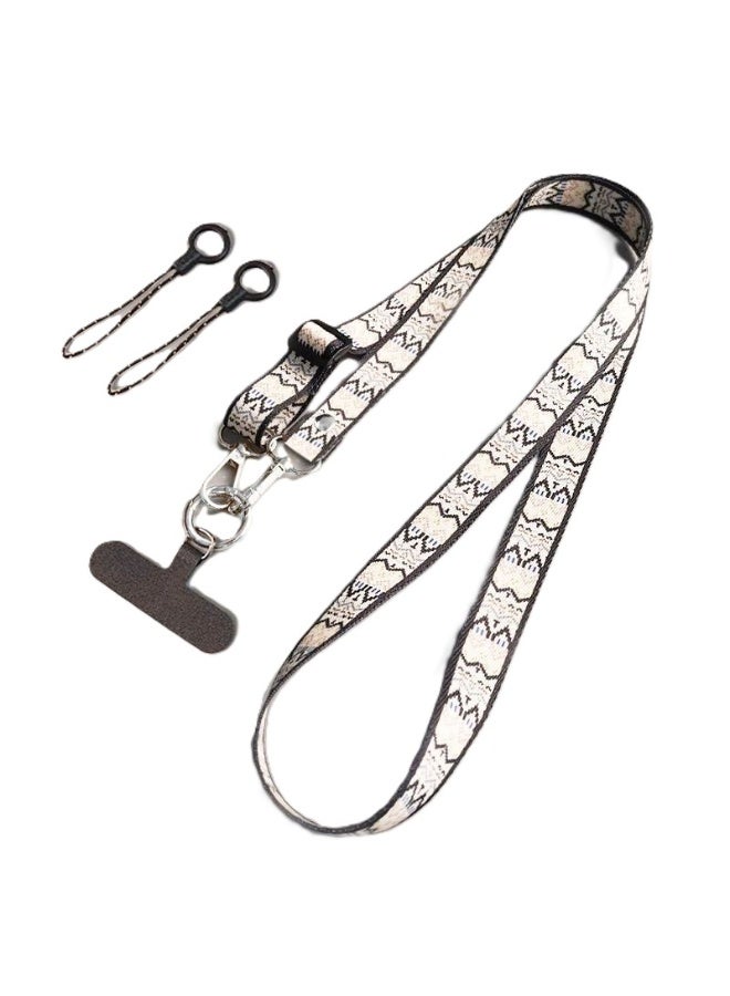 كيفية حبل هاتف عتيق فاخر بتصميم توتم | حزام طويل قابل للتعديل للتعليق على الرقبة | إكسسوار هاتف مضاد للضياع - Image 1