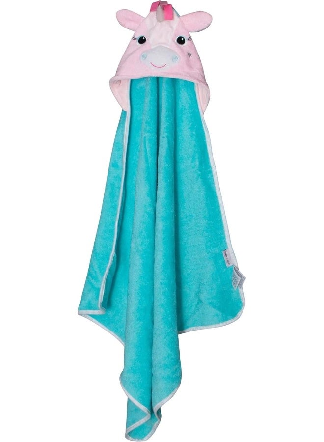 Zoocchini Hooded Baby Towel - Ellie Unicorn - 100% Cotton - Image 2