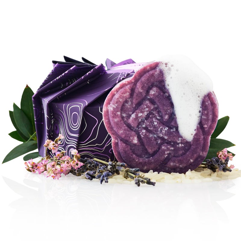Viori Purple Shampoo Bar - Handcrafted with Longsheng Rice Water & Natural Ingredients - All Natural Shampoo Bar - Neutralizes Brassy Tones In Blonde Hair - Image 1