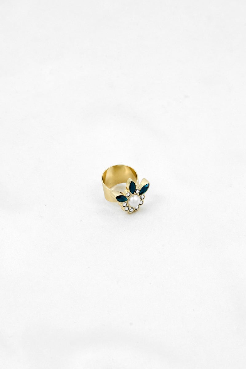 ALEX AND ANI Women Marquise Crystal Cocktail Ring, Shiny Gold - Image 1