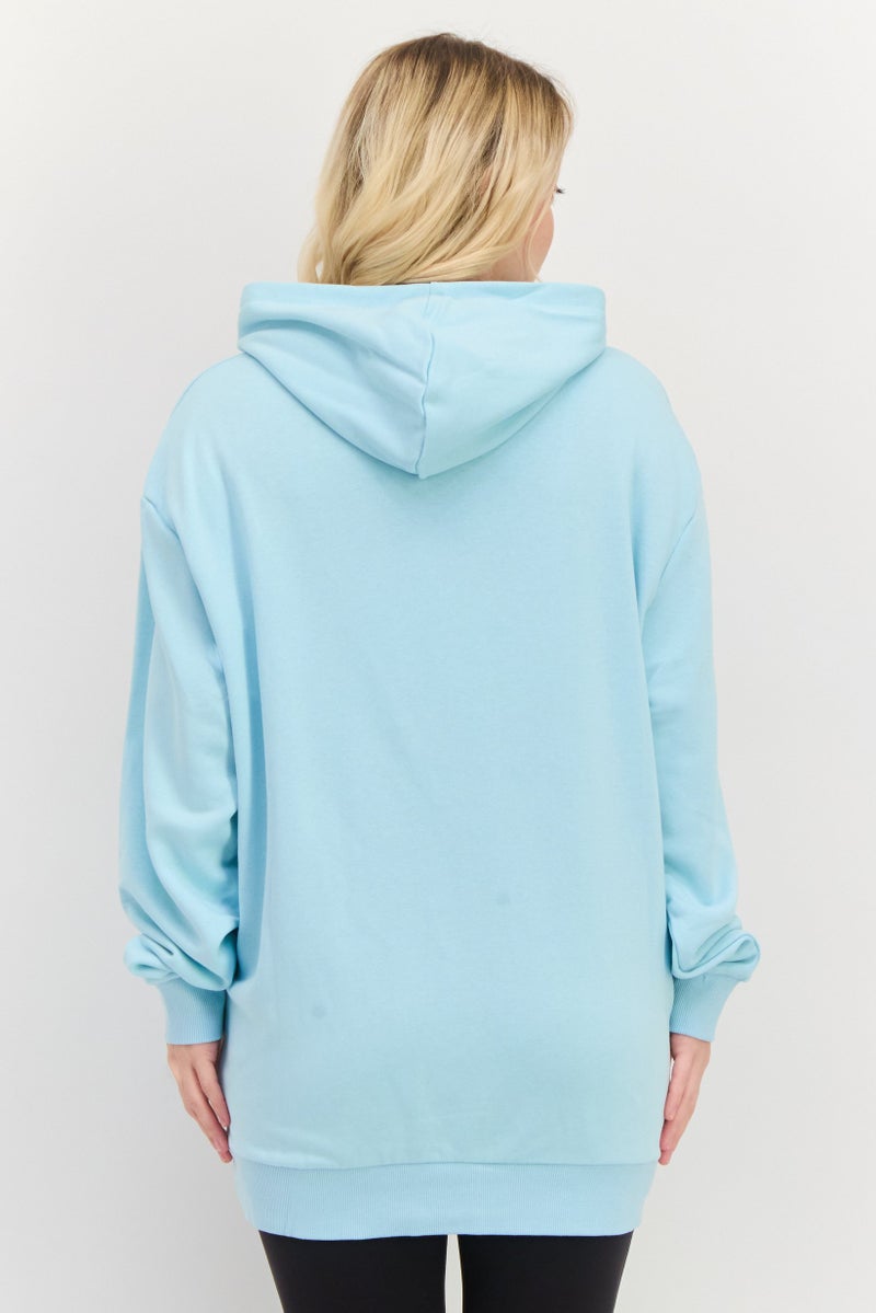 PUMA Women Sportswear Fit Brand Logo Training Hoodies, Blue - Image 3