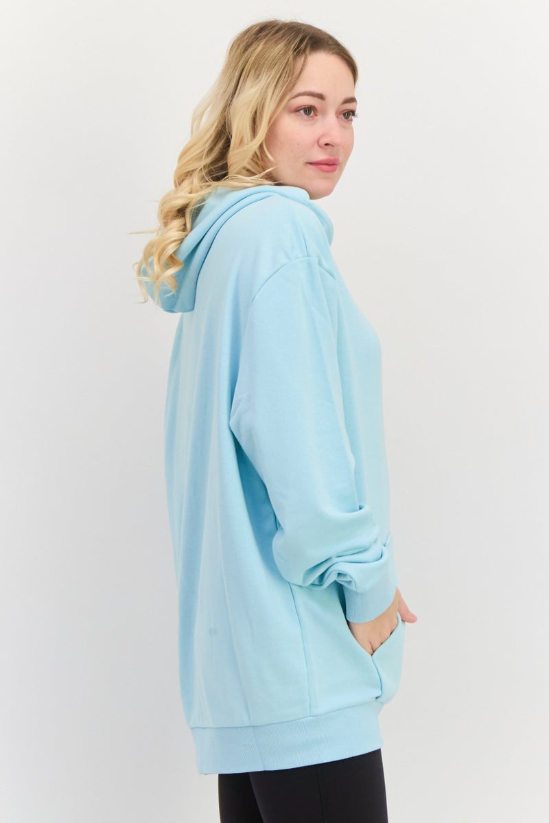 PUMA Women Sportswear Fit Brand Logo Training Hoodies, Blue - Image 2