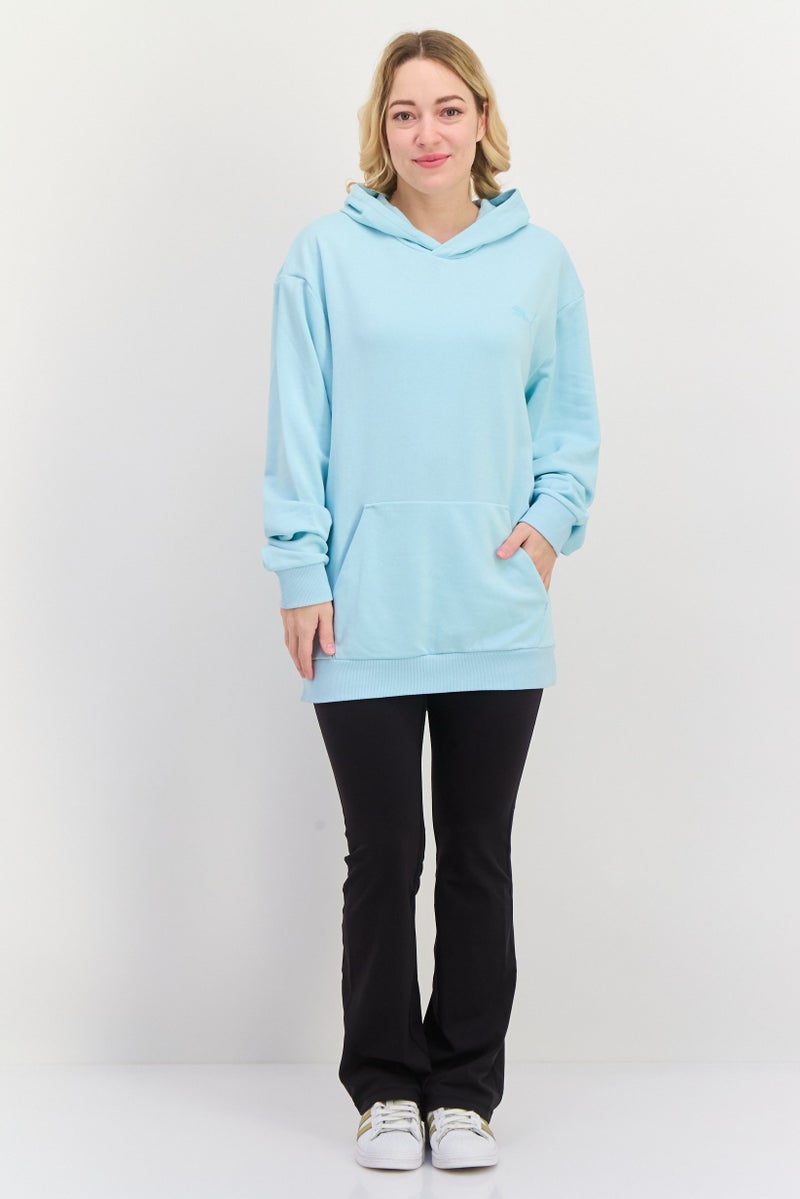 PUMA Women Sportswear Fit Brand Logo Training Hoodies, Blue - Image 4