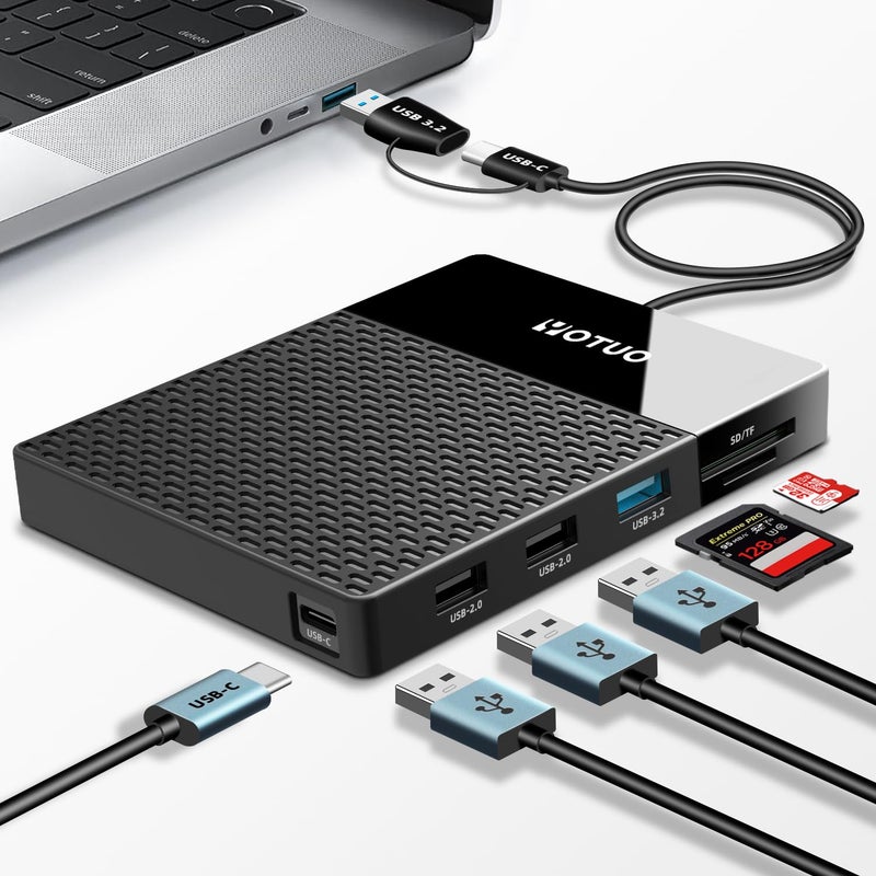 YOTUO 2TB Docking Station External Hard Drive Storage, USB-C Hub + HDD 7-in-1, USB 3.0, SD/TF Card, HDD for Windows, Mac, Android, TV, Phone, Laptop, Desktop, PC - Image 1